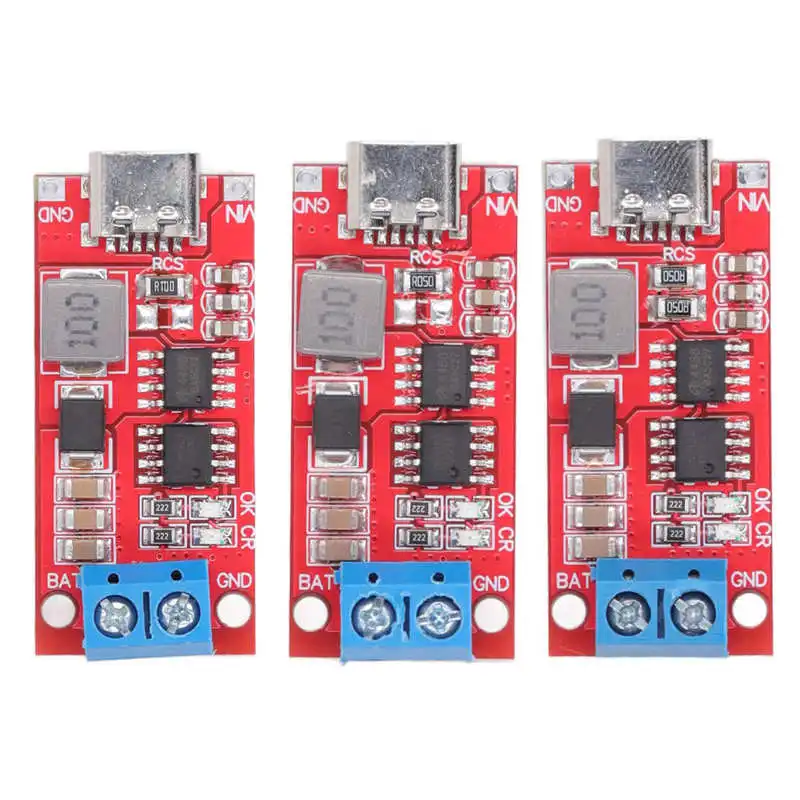 

2S Lithium Battery Charger Module Type C to 8.4A Battery Charger Module Red Boost Lithium Battery Module
