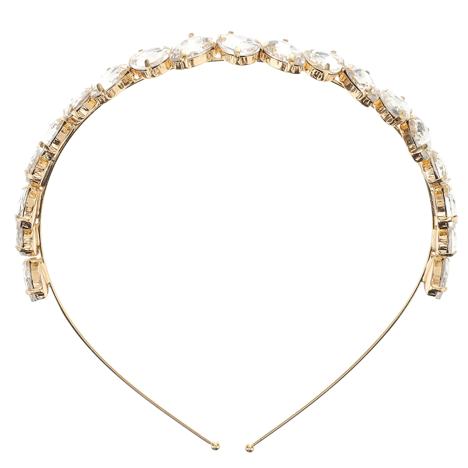 

1pc Stylish Hair Glass Rhinestone Headband Elegant Hair Daily Headwear Hair Decoration White