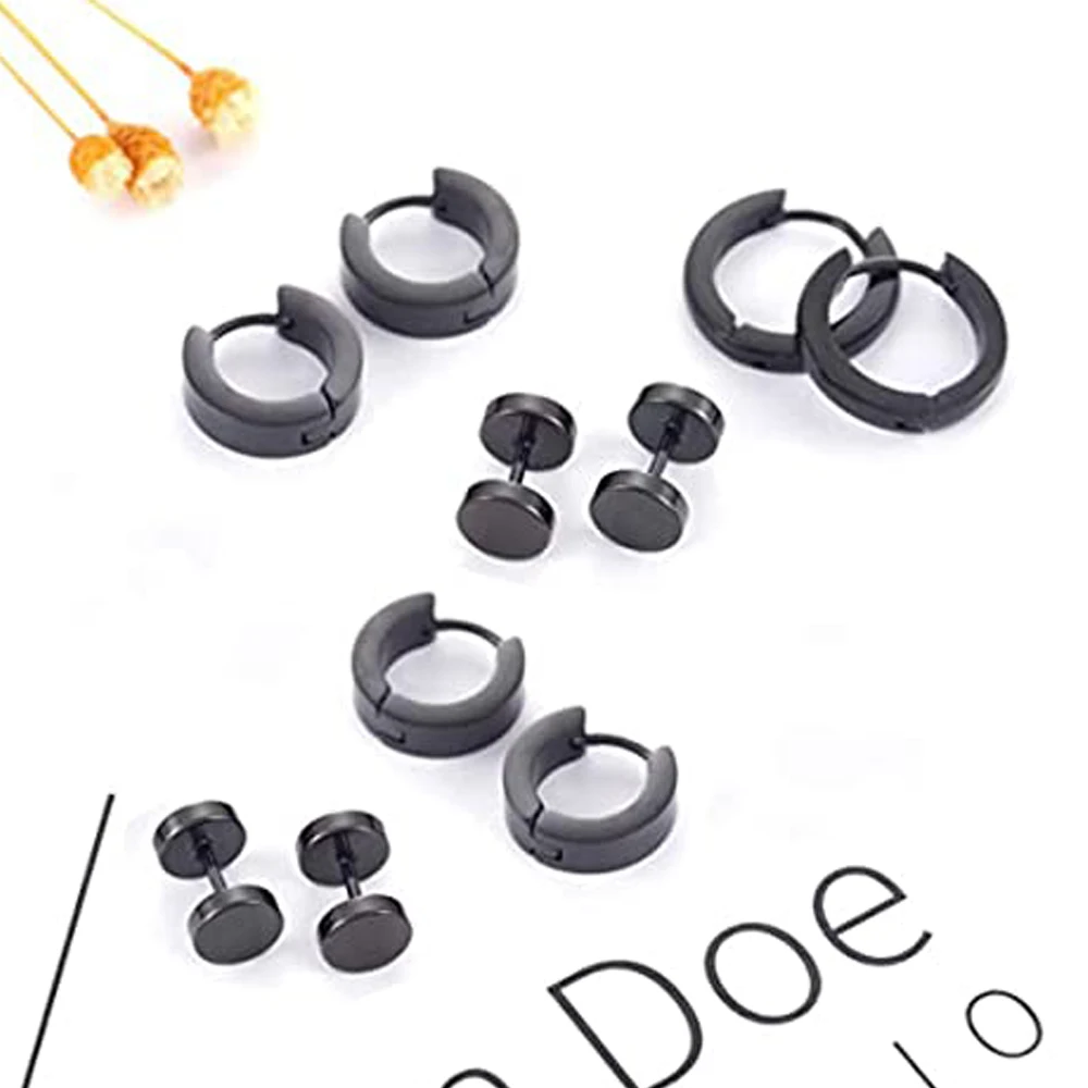 Набор серег-гвоздиков Для Пирсинга Ушей из нержавеющей стали 12 пар |