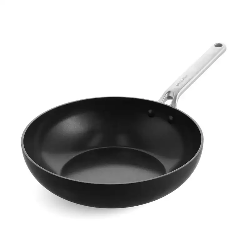 

Anodized Advanced Healthy Ceramic Nonstick, 11" Open Wok, Anti-Warping Induction Base, Dishwasher Safe, Oven & Broiler Safe, Bla