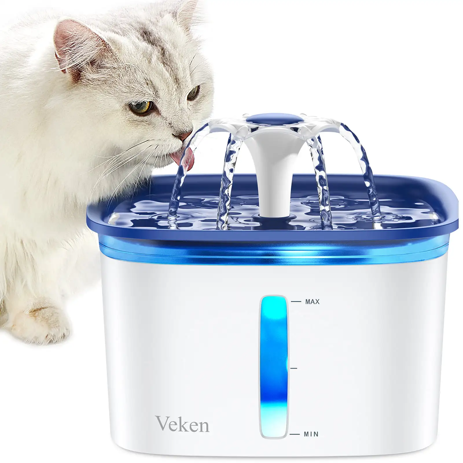 

Pet Fountain, Cat Dog Water Fountain Dispenser with Smart ,Blue