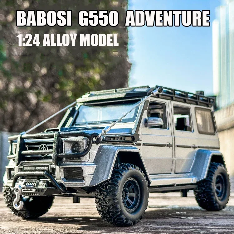 Mercedes Benz BRABUS G550 4X4 Металлическая Литая Под Давлением Модель Автомобиля Масштаб 1:24