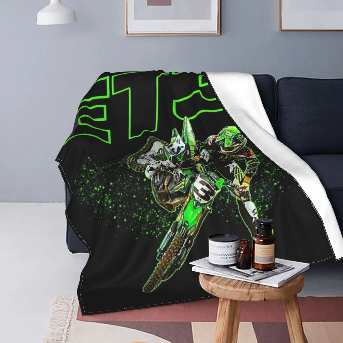 

Eli Tomac ET3 ET1 2019 Supercross Motocross Champion Gift Blankets Flannel Multi-function Throw Blankets Sofa Throw Blanket