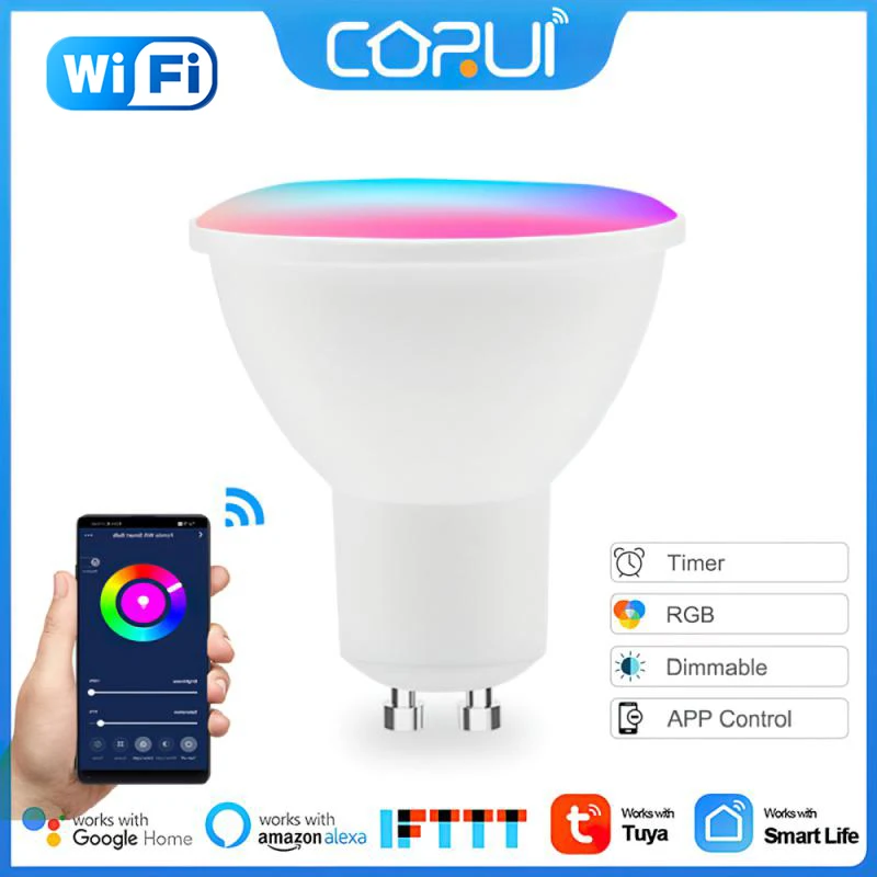

Умная лампа с дистанционным управлением, 5 Вт, RGB + WW + CW