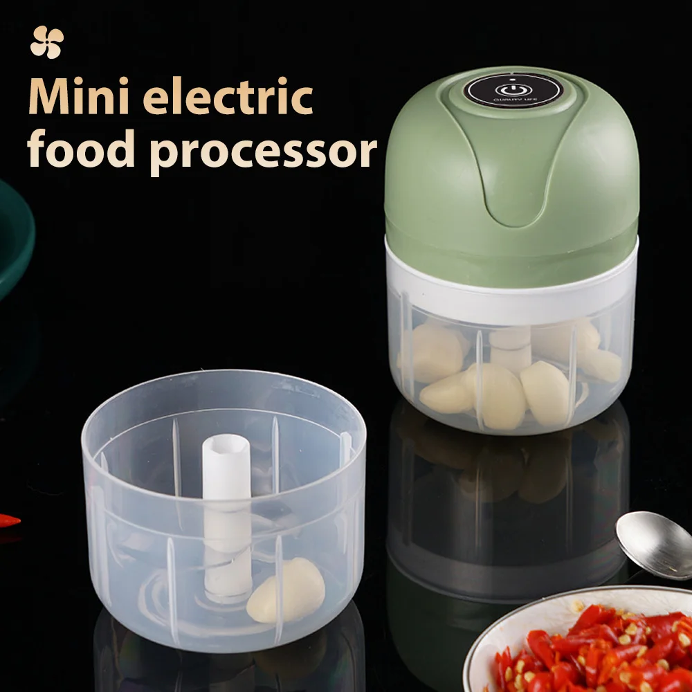 

Mini USB Wireless Electric Garlic Masher 100/250ml Press Mincer Vegetable Chili Meat Grinder Food Chopper Kitchen Accessories