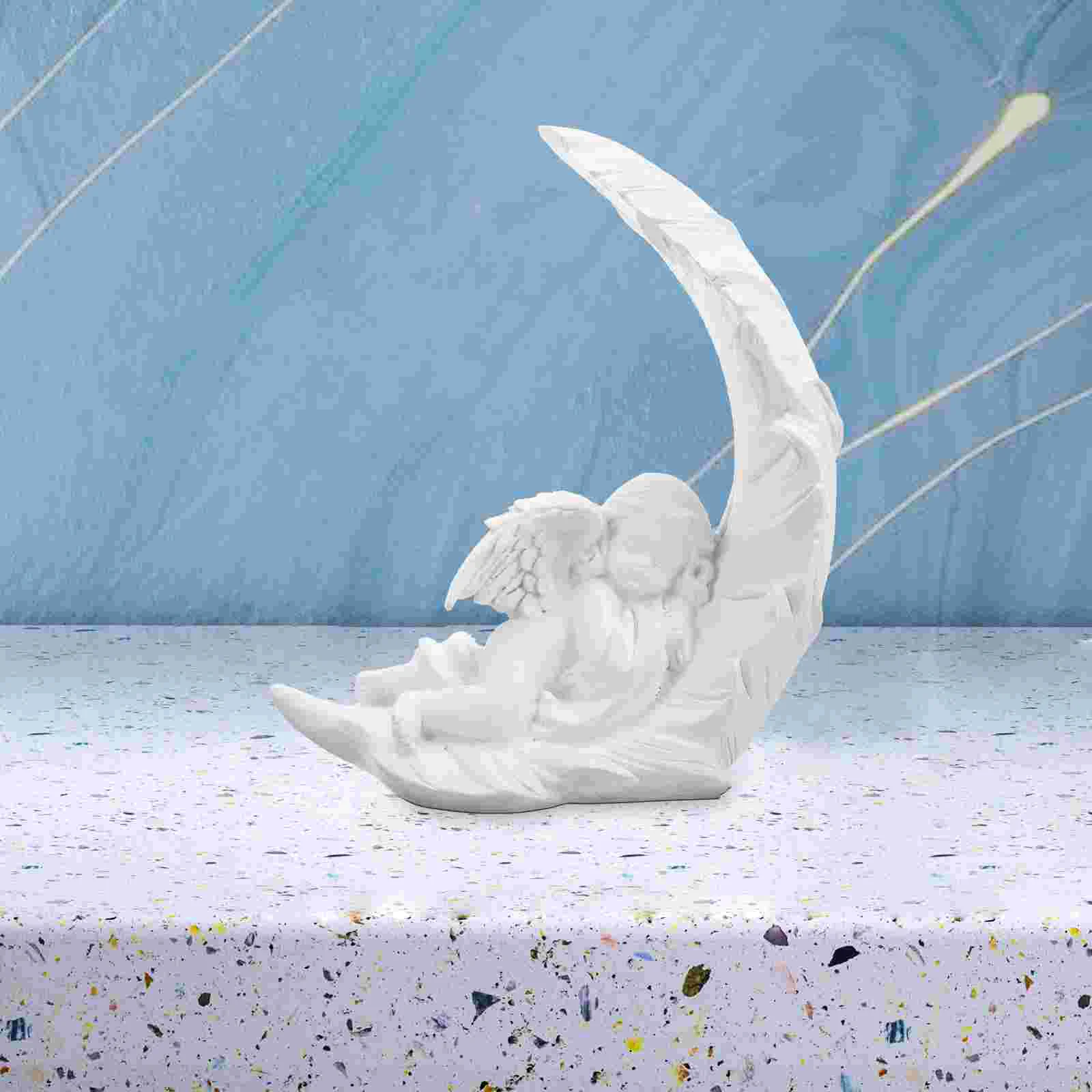 

Angel Ornaments Resin Craft Desktop Outdoor For The Garden Figure Gypsum Sculpture Home