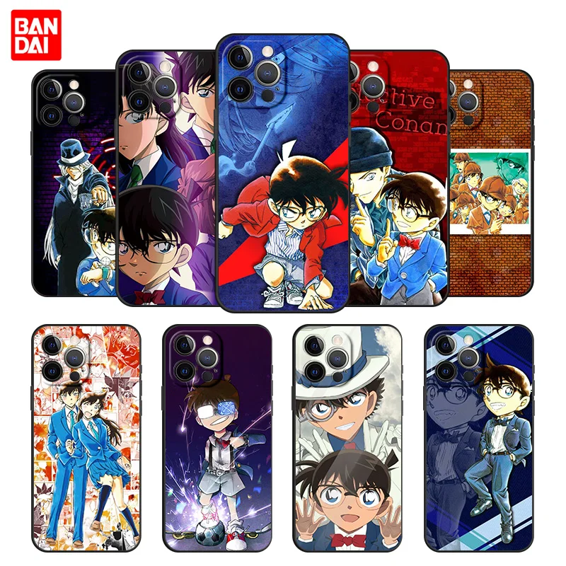 

Cartoon Detective Conan Case for iPhone 13 12 11 Pro Max SE 2020 11pro 12pro 13pro Mini Japan Casing Korea Couple Coque Casing