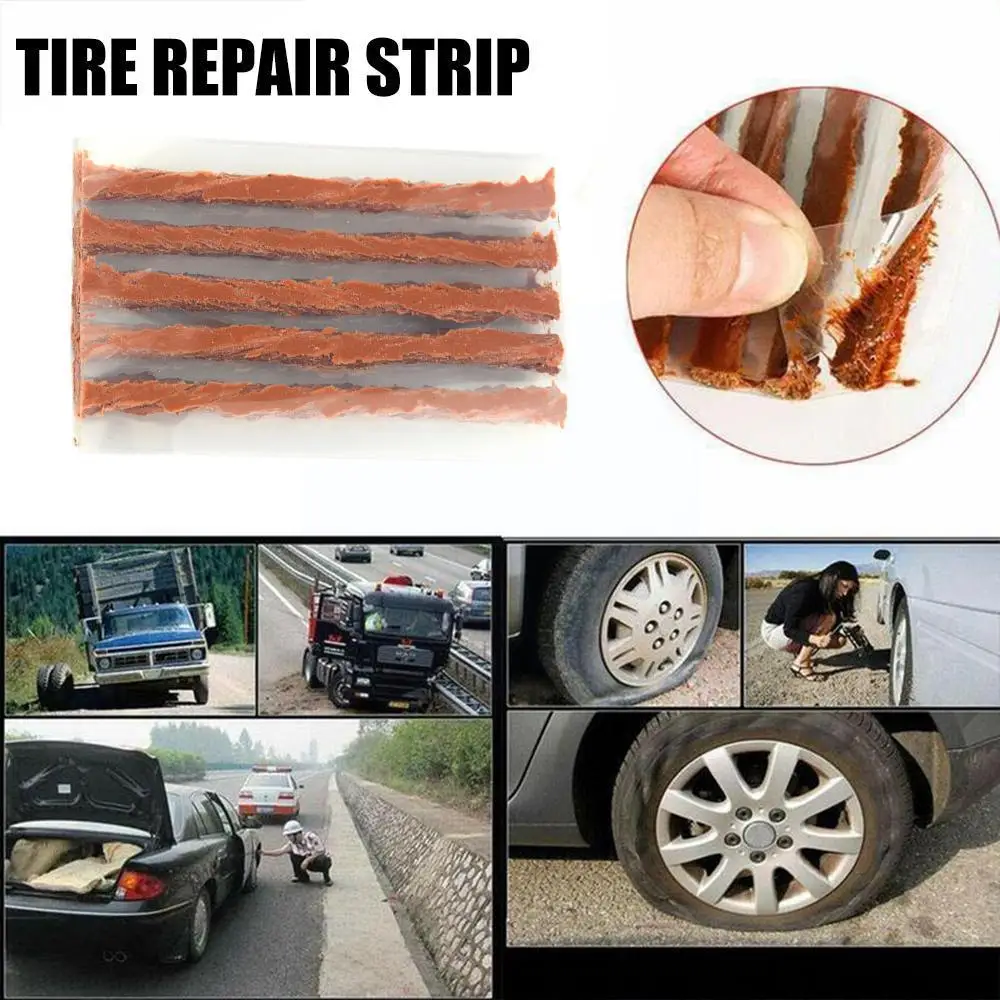 

10/30 pcs Tubeless Tire Repair Strips Stiring Glue for Tyre Puncture Emergency Car Motorcycle Bike Tyre Repairing Rubber St C3H7