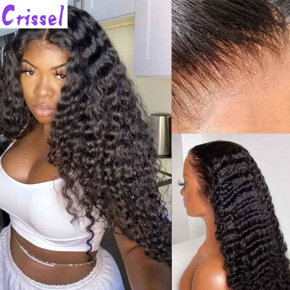 

5x5 Closure Wig Lace Frontal Human Hair Wigs Loose Deep Wave Women Plucked Natural ColorDeep Curly Transparent Lace Frontal Wigs