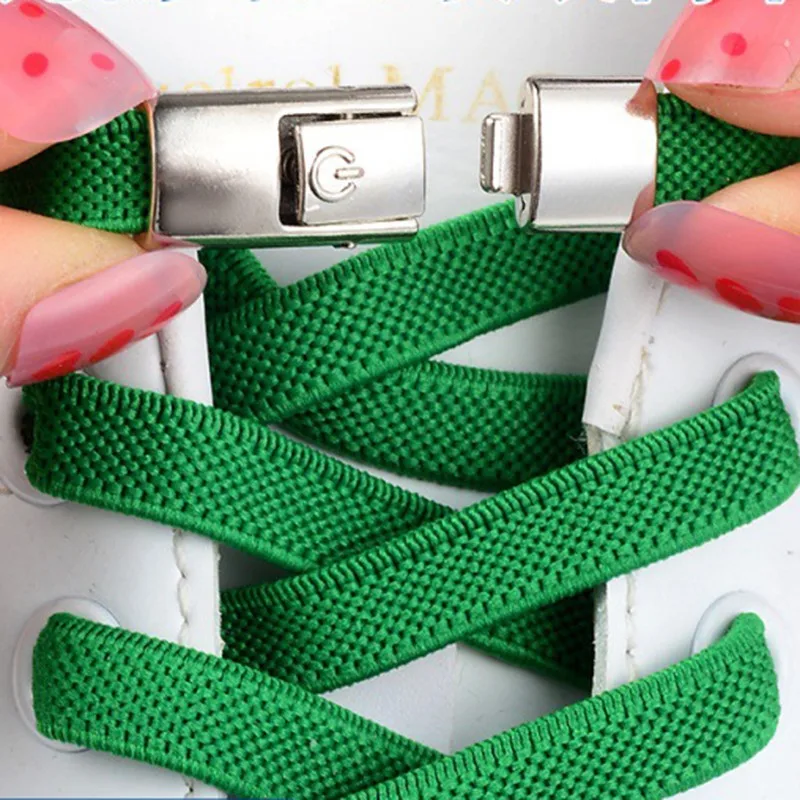 

2023 without ties Elastic Laces Sneaker Kids Adult Shoelace for Shoes 8MM Widened Flat No Tie Shoe laces Press Lock Shoelaces