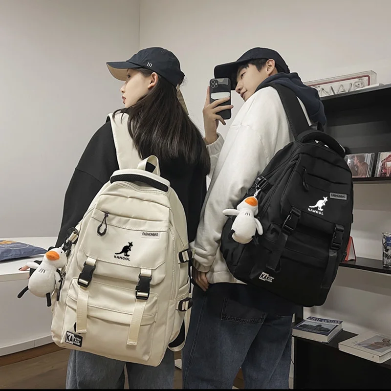 

Men's Women's Multi-Layer Large Capacity Backpack Fashion Female Students Schoolbags Multilayer Simple Sense Travel Bag