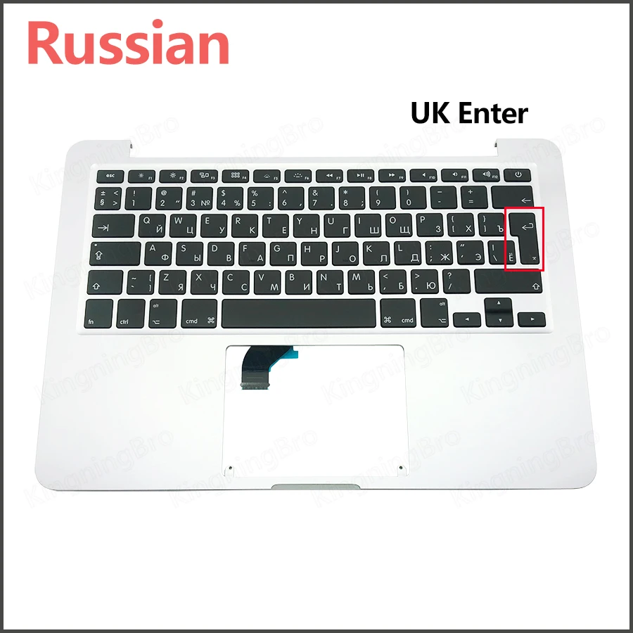 Подлинный A1502 Topcase Великобритания США Испания французский русский для Macbook Pro Retina