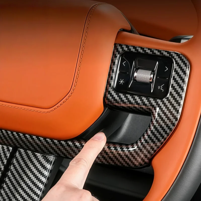Фото Подходит для Jetour Zongheng G700, автомобильный руль, текстура из углеродного волокна, декоративная рамка, аксессуары для салона автомобиля №4