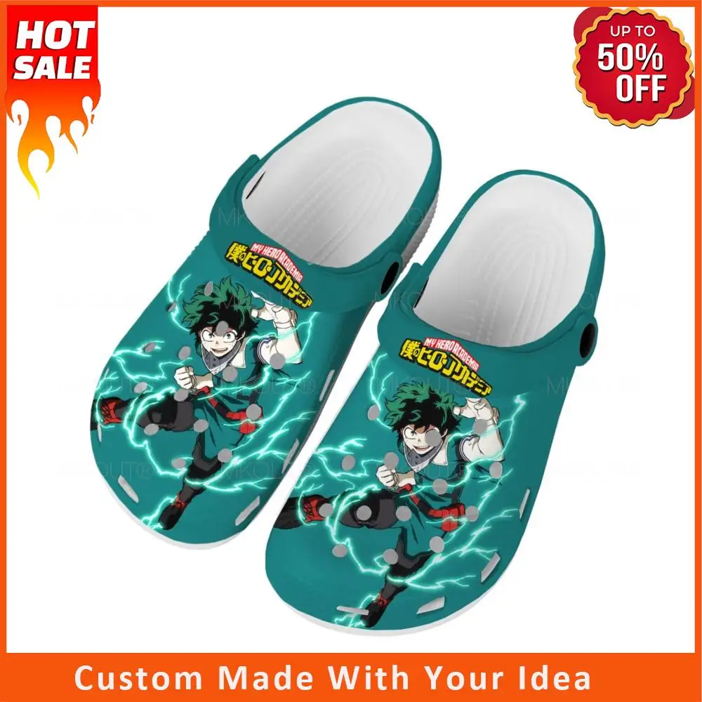 

Izuku Midoriya Manga My Hero Academia Home Clogs Custom Water Shoes Mens Womens Teenager Shoe Garden Clog Beach Hole Slippers
