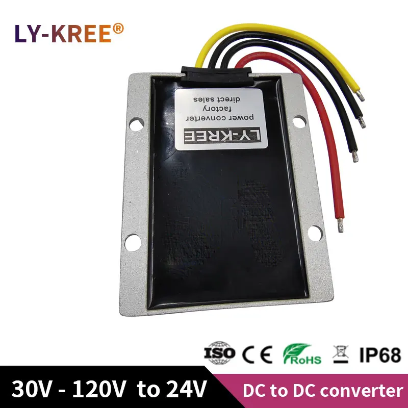 DC-DC 36V 48V 60V 72V 80V 100V to 24V Buck Converter  LED Light Power Supply 20A 30A Transformer Module 30-120V to 24V Step-down