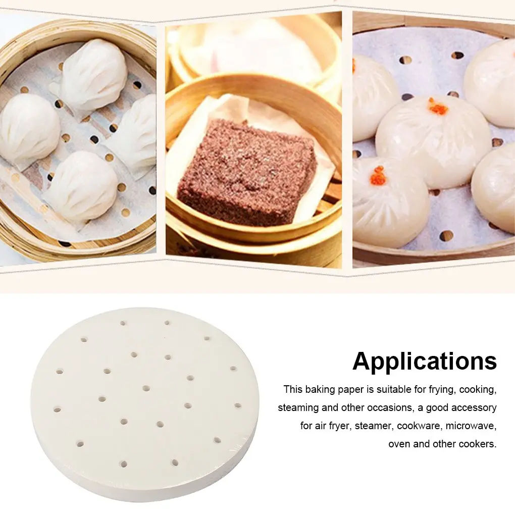 

100PCS Non-stick Oil-proof Waterproof Temperature Resistance Air Fryer Papers Baking Mat Frying Cookware Sheets