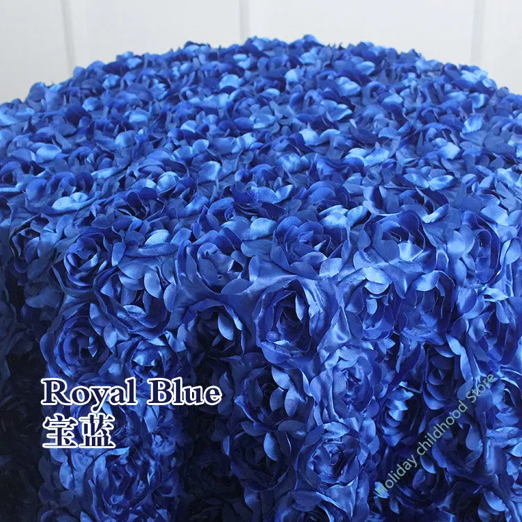 

Wedding table cloth embroider rosette flower 3D table cover hotel banquet party round/rectangle tables decoration Christmas gift