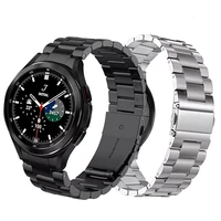 metal strap for samsung galaxy watch 4 classic 46mm 42mm no gaps curved end stainless steel bracelet band for watch 4 44mm 40mm