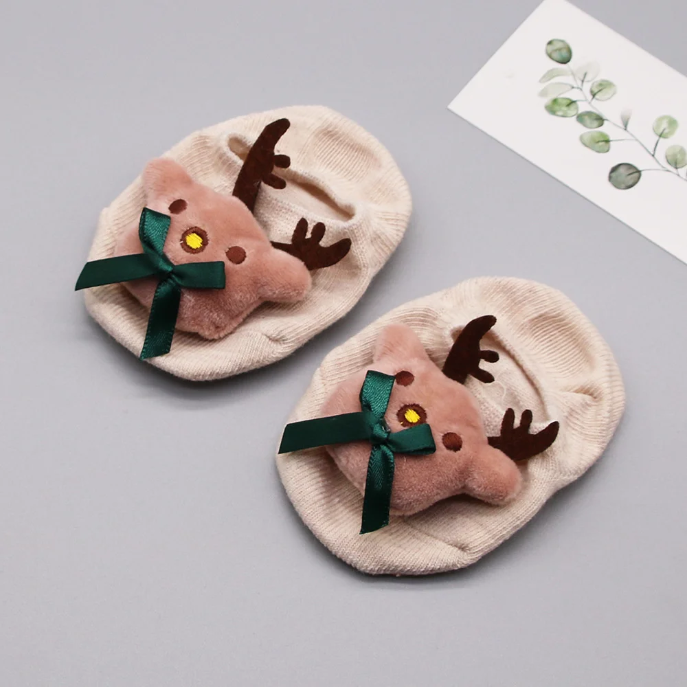 Cartoon Baby Floor Socks Anti Slip Breathable Soft Comfortable for Newsborn Infant Toddler Cute Doll Child Cotton Short Socks