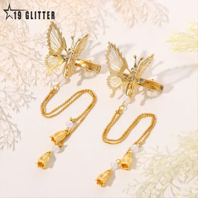 

Шпилька для волос Hanfu, аксессуары для волос в старинном стиле, стрекоза, кисточка, шаг, встряхивание, движение крыла, Утконос, зажим, боковая бабочка, ювелирные изделия для женщин