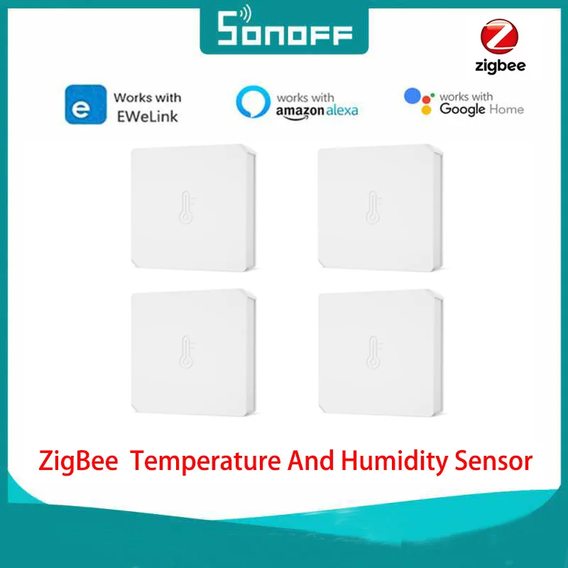 

Умный датчик температуры и влажности SONOFF SNZB-02 ZigBee EWeLink синхронизирует датчик в реальном времени, работает с мостом SONOFF ZigBee