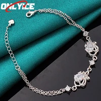 925 sterling silver tapered round zircon bracelet womens fashion glamour party wedding engagement fine jewelry