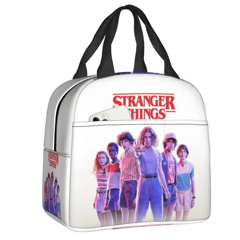 

Stranger Things Trendy TV Show Insulated Lunch Bag for Women Resuable Cooler Thermal Lunch Box Beach Camping Travel