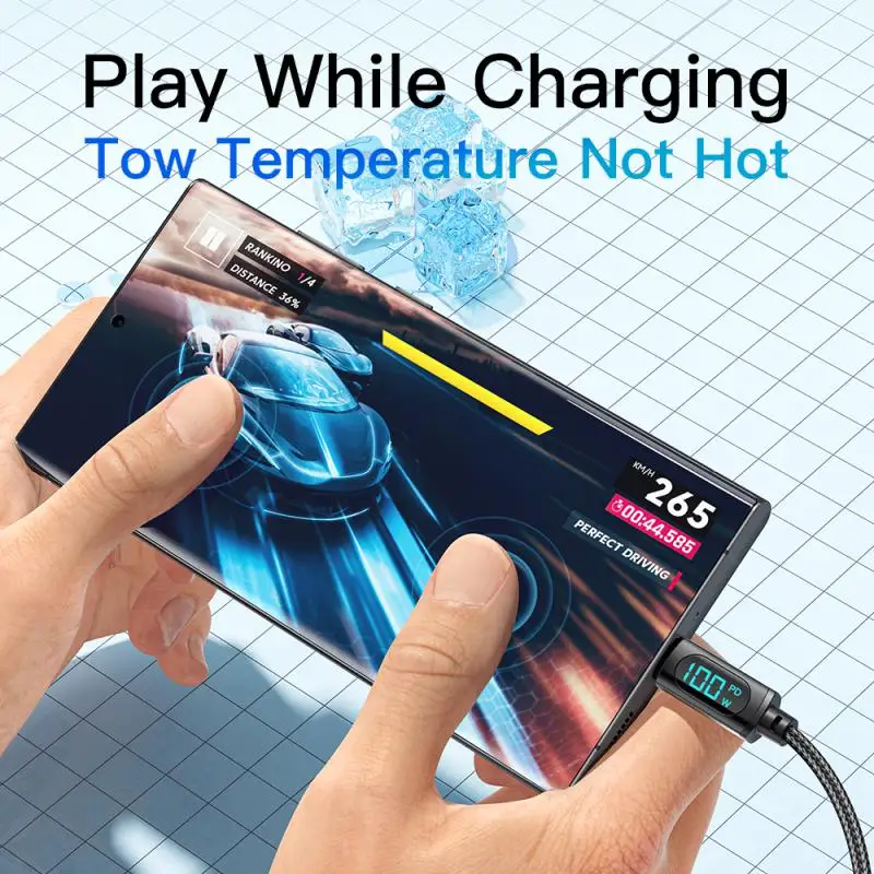 

Type-c Cable Type-c Data Charger Cable Essager 100w 100w/5a Type-c C Cable Fast Charging Cable Data Cord Pd New