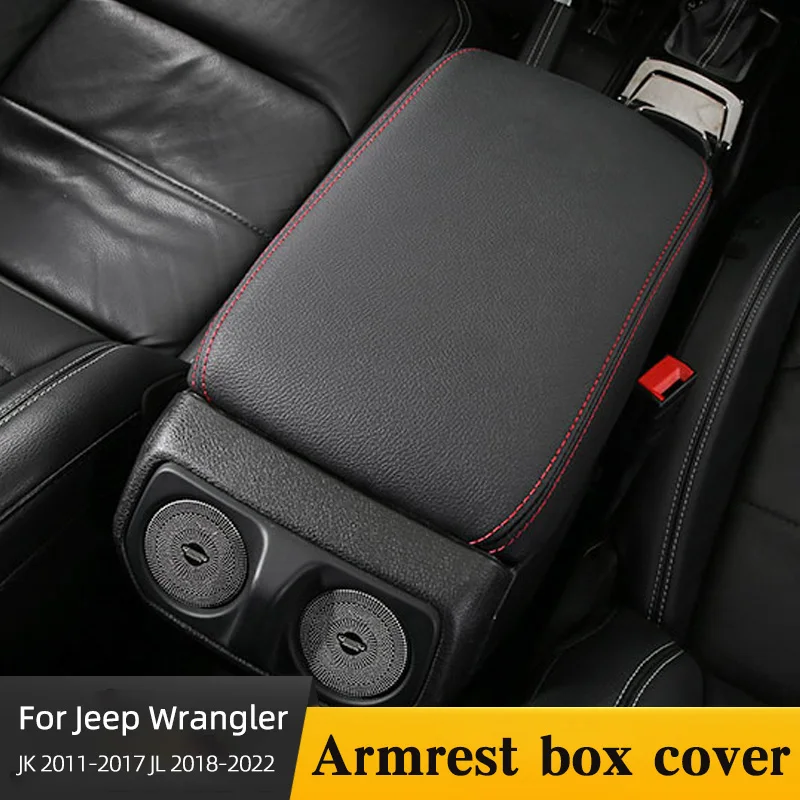 

Чехол для подлокотника Jeep Wrangler JL 2018-2022 JK 2011-2017, кожаный полноразмерный автомобильный защитный декоративный аксессуар