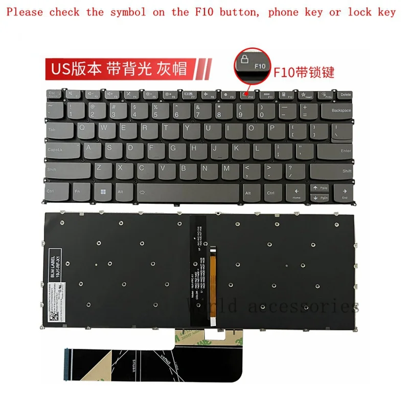 

US Keyboard For Lenovo IdeaPad 5 14ITL05 Flex 5-14IIL05 5-14ARE05 Yoga Slim 7 -13ACN05 Pro 14ITL5 7 Pro-14ach5