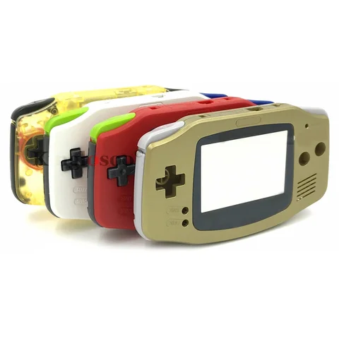 Полный комплект корпуса с резиновыми кнопками защиты объектива экрана для консоли Game Boy Advance GBA