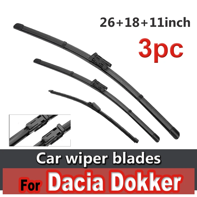 

Wiper LHD RHD Front & Rear Wiper Blades Set For VW Golf MK 7 2012 - 2018 Windshield Windscreen Window Brushes 26"+18"+11"