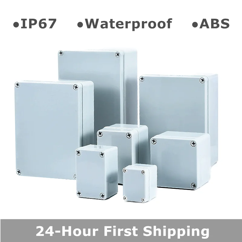 

IP67 ABS Plastic Water Proof Outdoor Electric Terminal Box Enclosure Project Case for Electronics Distribution Cable Juction