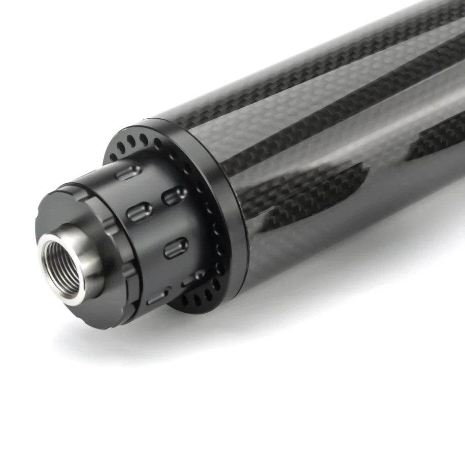 1.85"OD 8.85"L Carbon Fiber Modular Solvent Tube MST 8x Aluminum Cups 1/2x28,5/8x24 and1/2x28,.578x28.9/16x24,13.5x1LH Booster