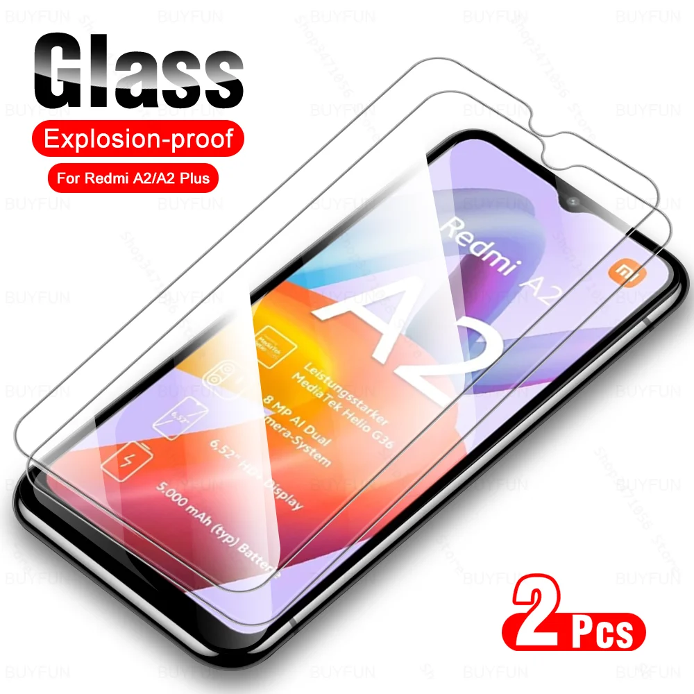 2 шт. для Xiaomi Redmi A2 Plus A2 + 4G 2023 защитное стекло Redmy A2Plus RedmiA2 A 2 2A 6,52 'Взрывозащищенная защита экрана