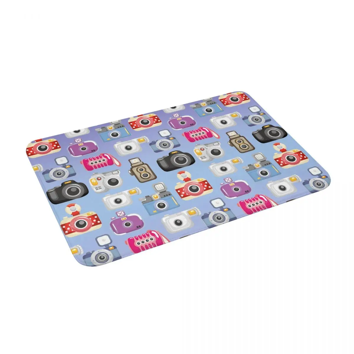 

Camera Pattern 24" X 16" Non Slip Absorbent Memory Foam Bath Mat for Home Decor/Kitchen/Entry/Indoor/Outdoor/Living Room