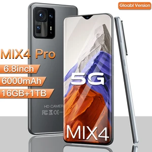 2022 mix4 pro global version smartphone 6 8 inch 16gb1tb mobile phones unlocked cell phone celulares 5g network unlock phones free global shipping