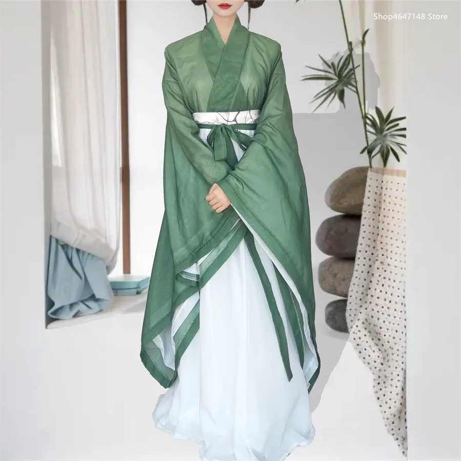 Женский костюм платье династии Хань с вышивкой танцевальная одежда