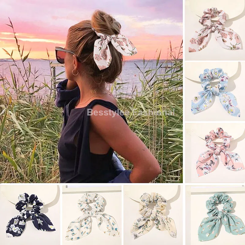 

2022 New Women's Headdress Hair Ring Knotted Rabbit Ears Large Intestine Ring Hair Bands Head Accessories Women's Elastic Band