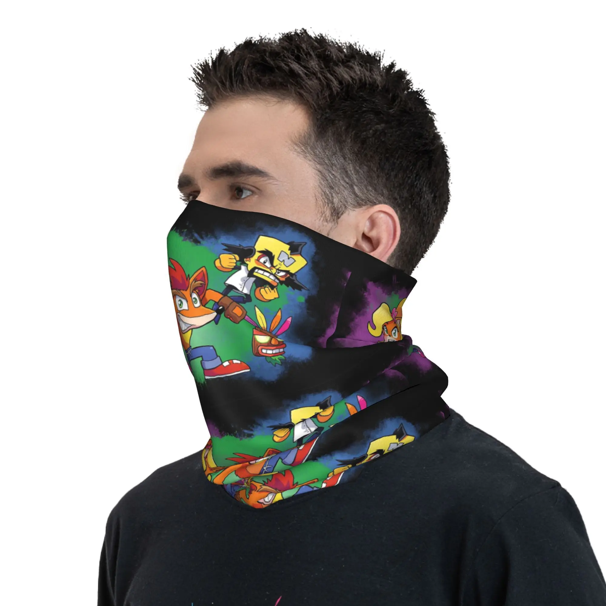 Бандана с героями мультфильмов на заказ зимняя теплая повязка шею мужской