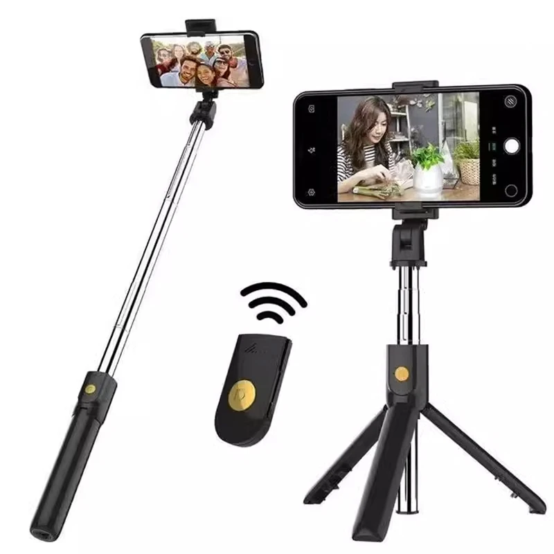 Selfie Stick Tripod Bluetooth Wireless Remote Extendable Portable Phone Stand Live Streaming Video Recording Smartphones