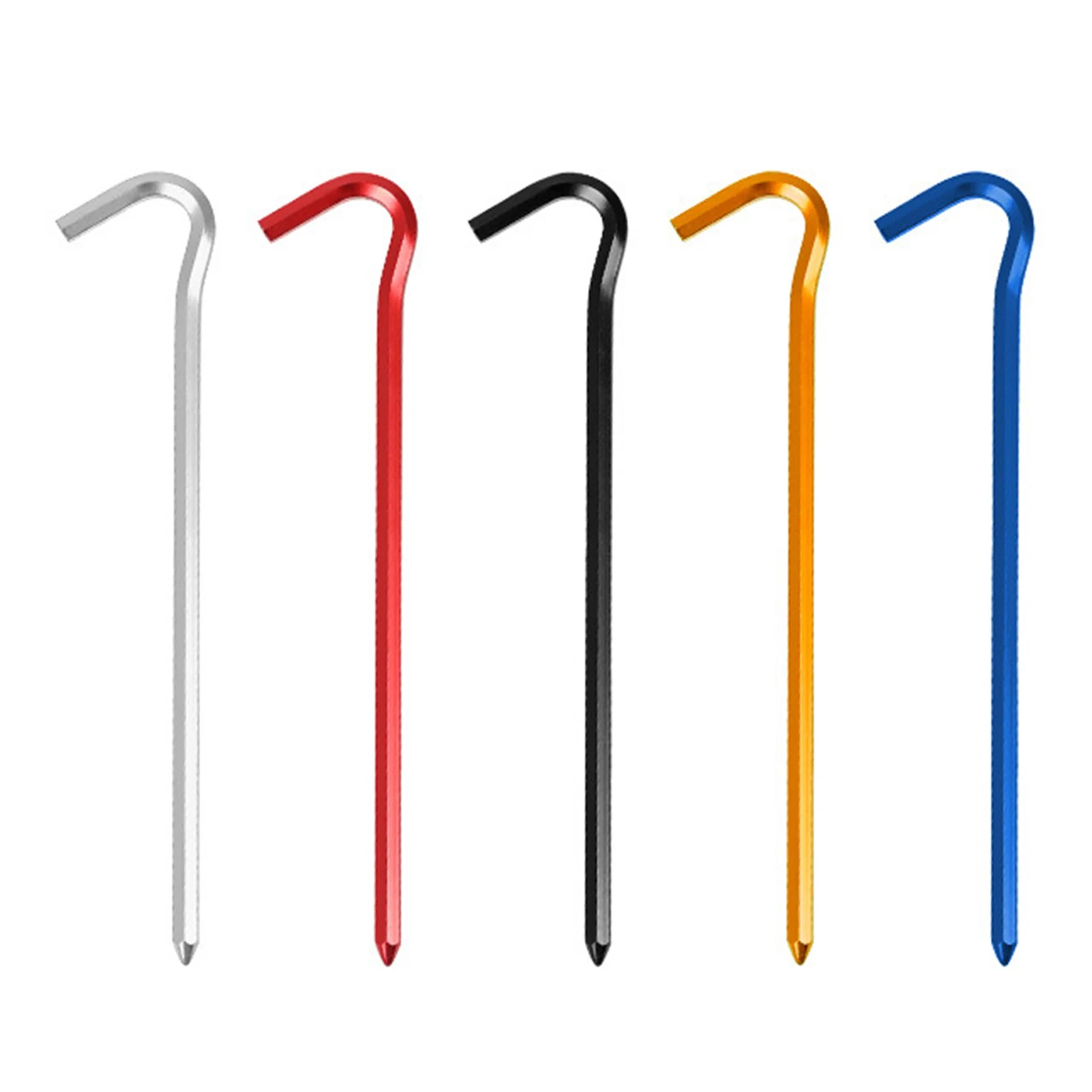 

10Pcs Camping Tent Stakes Non-Rust Camping Family Tent Pegs Garden Stakes For Pitching Camping Tent Canopies Campers Backpackers