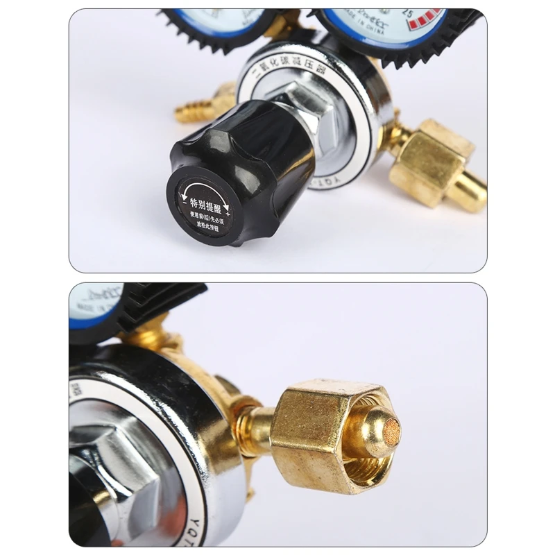 

0-25Mpa Argon Regulator CO2 Mig Tig Flow Meter Gas Regulators Flowmeter Welding Weld Double Gauge Pressure Reducer Meter