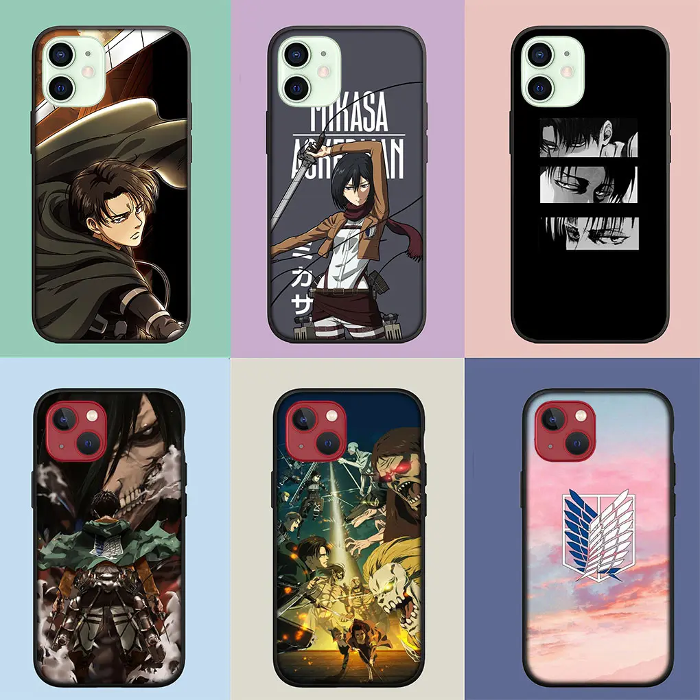 Levi атака на Титанов Эрен Jaeger чехол для телефона Apple iPhone 15 14 Plus 13 12 Mini Pro Max XR + 13Pro