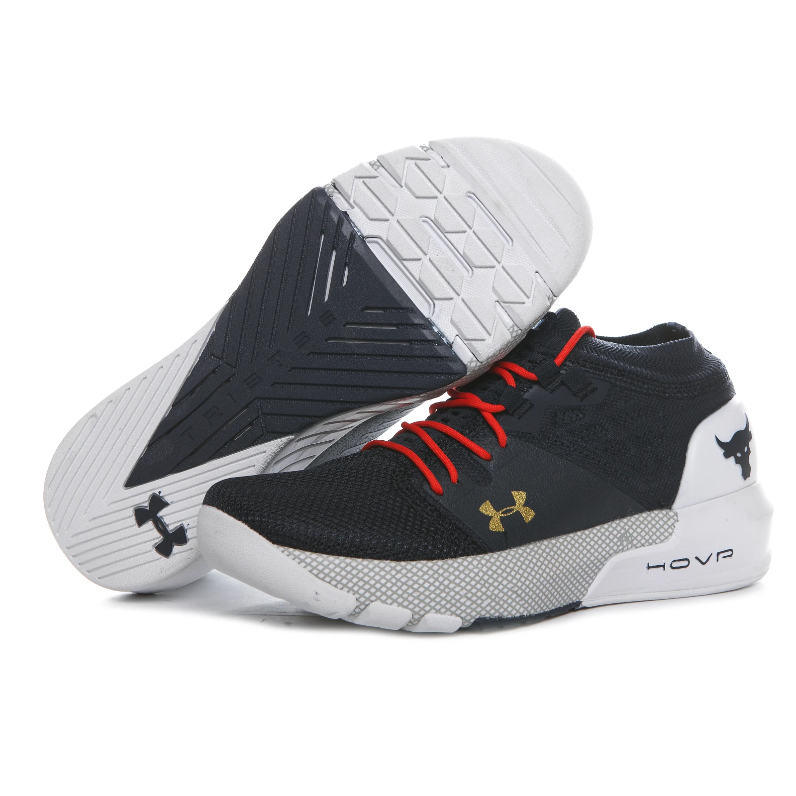 UNDER ARMOUR 2022 Men UA HOVR Project Rock 2 Bull Head Gym Running Shoes Outdoor Sports Socks Training Trainer Sneakers 40-45