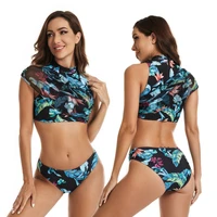 new two piece printed floral women swimwear split triangle bikini womens swimsuit bikini sexy fashion womens 2 piece swimsuit