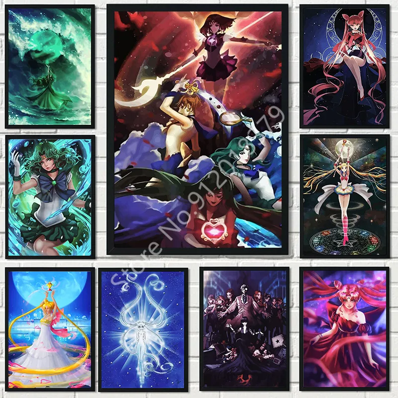 

5D DIY Sailor Moon Diamond Drawing Cartoon Mosaic Paste Diamond Embroidery Japanese Anime Girl Children's Room Decoration Gift