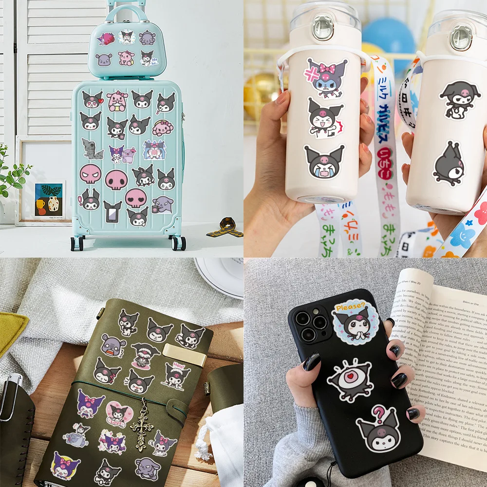 50 мультяшных изображений Kuromi граффити наклейки автомобиль СКЕЙТБОРД гитара