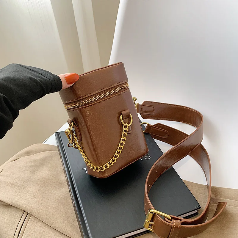 

Mini Small Crossbody Phone Purse For Women Chain Handbags 2022 Designer Vintage Shoulder Bag Wide Strap Leather Tote Handbag Sac