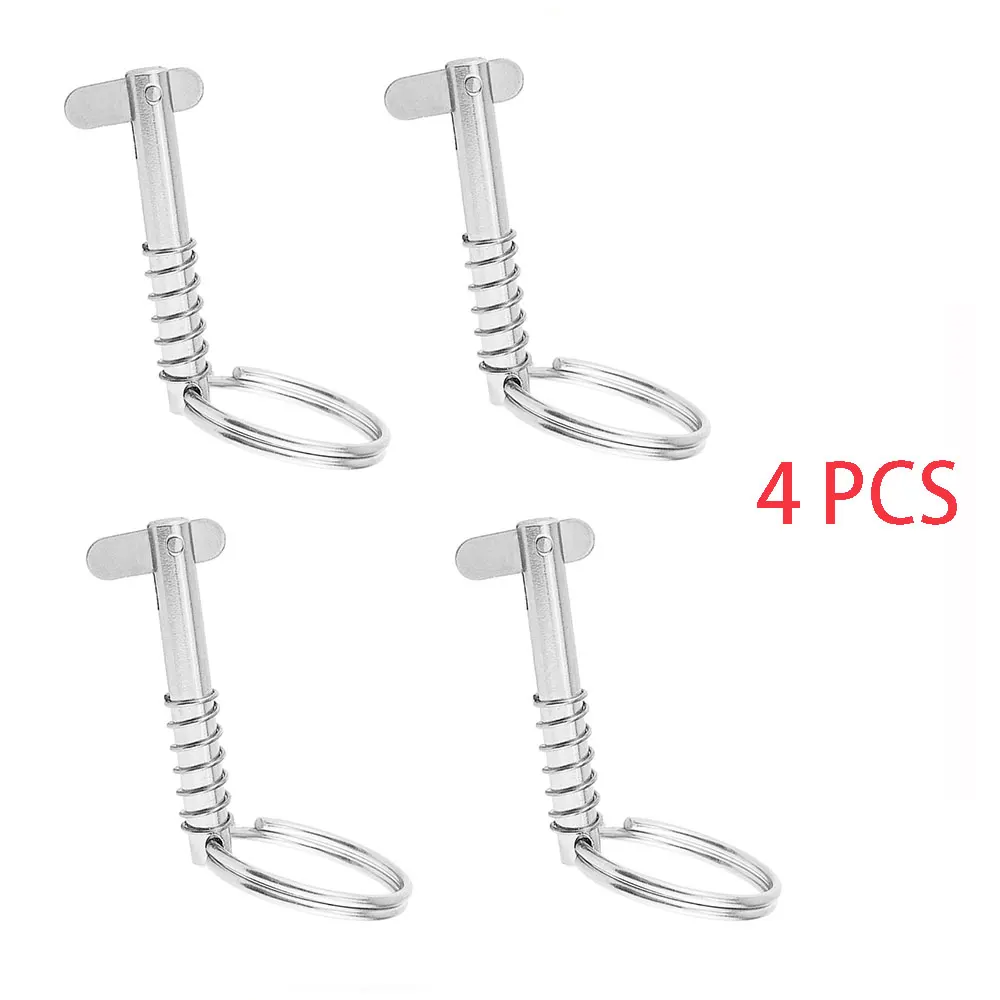 

4PCS 316 Stainless Steel 6mm Quick Release Pin Boat Bimini Top Deck Hinge Jaw Slide Marine Hardware